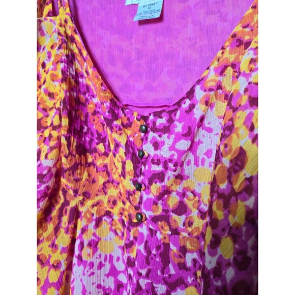 Platinum Design Collection Womens Asymmetrical Cold Shoulder Blouse Size 12 - Picture 7 of 10